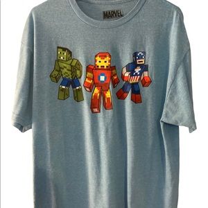 Marvel xl tee shirt hulk cap America Ironman